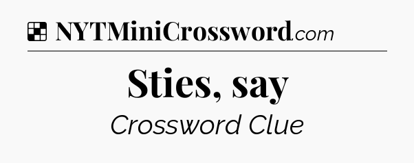 Solution: Sties, say - NYT Crossword