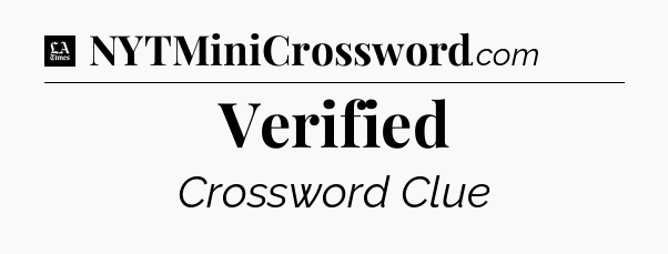 Verified - LA Times Crossword