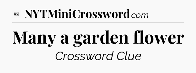 Many a garden flower - WSJ Crossword