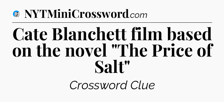 Cate Blanchett film based on the novel 