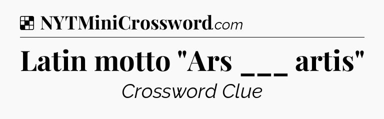 Solution: Latin motto 