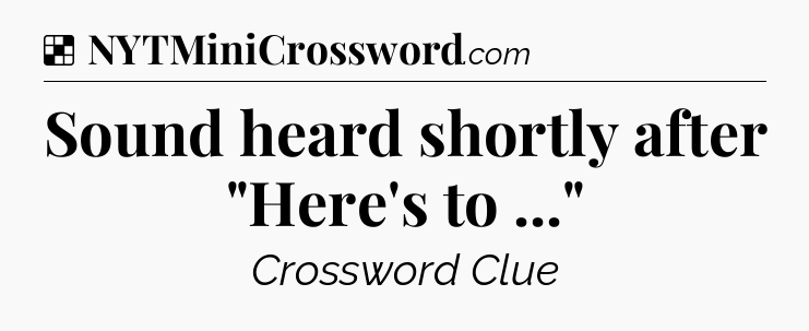 Solution: Sound heard shortly after 