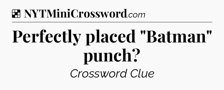 Solution: Perfectly placed 