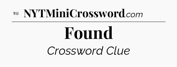 Found - WSJ Crossword