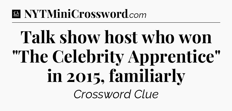 Talk show host who won 