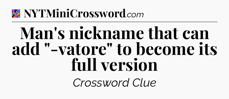 Man's nickname that can add 