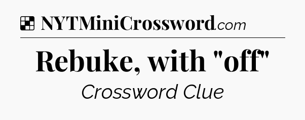 Solution: Rebuke, with 