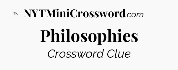 Philosophies - WSJ Crossword