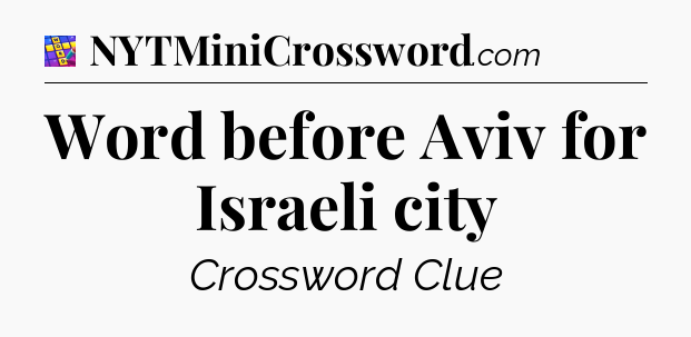 Word before Aviv for Israeli city Codycross