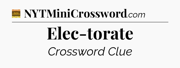 Elec-torate - Eugene Sheffer Crossword