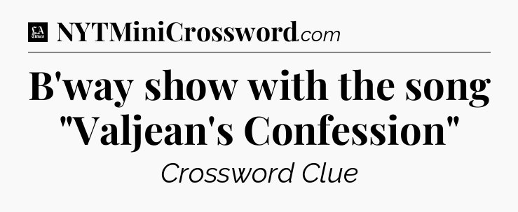 B'way show with the song 