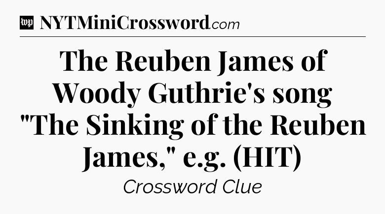 The Reuben James of Woody Guthrie's song 