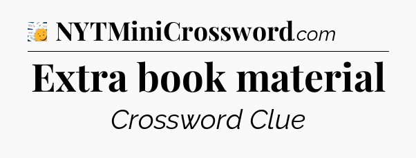 Extra book material - 7 Little Words