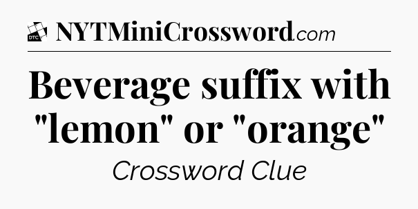 Beverage suffix with 