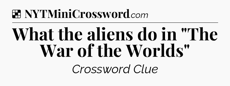 Solution: What the aliens do in 