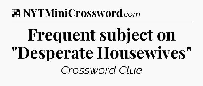 Solution: Frequent subject on 