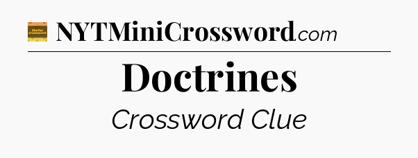 Doctrines crossword clue Eugene Sheffer
