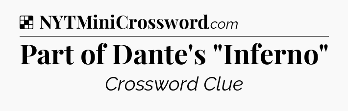 Solution: Part of Dante's 