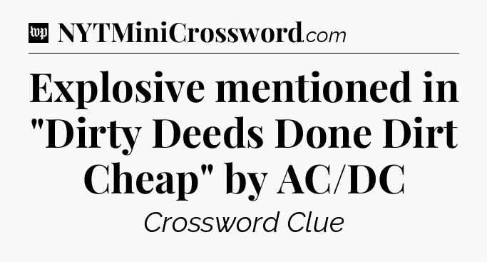 Explosive mentioned in 