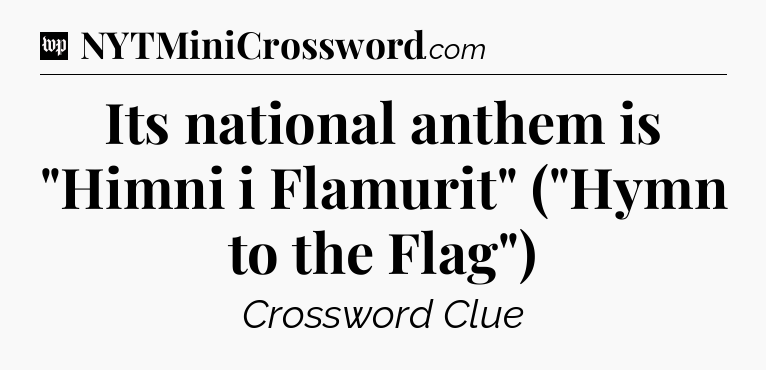 Its national anthem is 