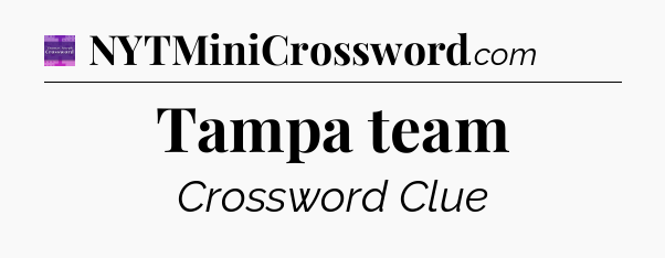Tampa team - Thomas Joseph Crossword