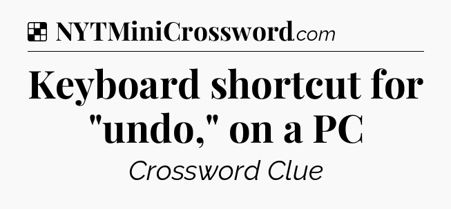 Solution: Keyboard shortcut for 