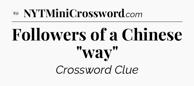 Followers of a Chinese 