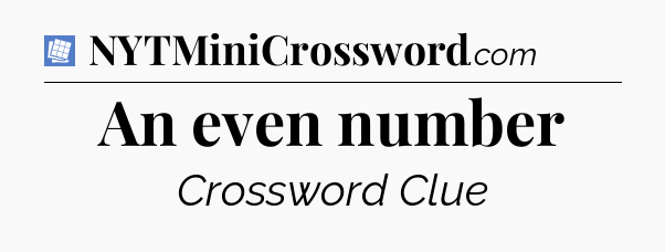An even number Puzzle Page Crossword Clue