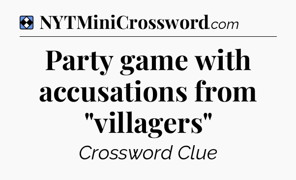 Solution: Party game with accusations from 