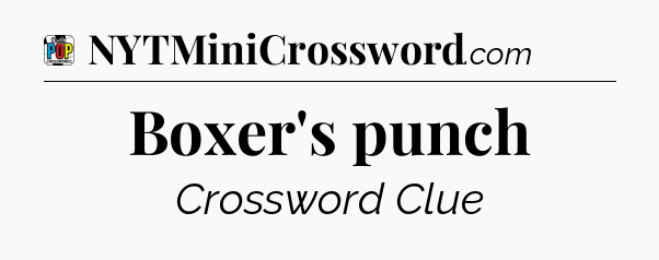 Boxer's punch Crossword Clue