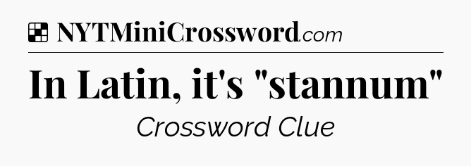 Solution: In Latin, it's 