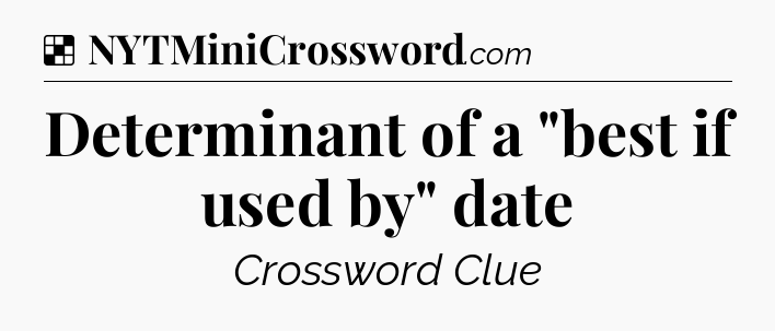 Solution: Determinant of a 