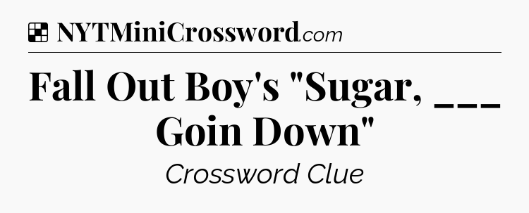 Solution: Fall Out Boy's 