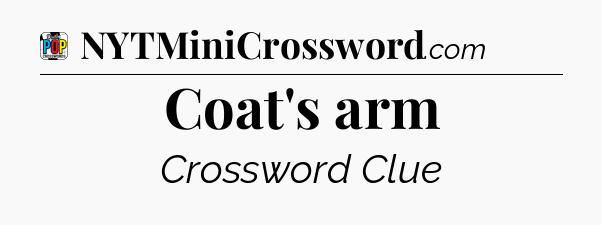Coat's arm Crossword Clue