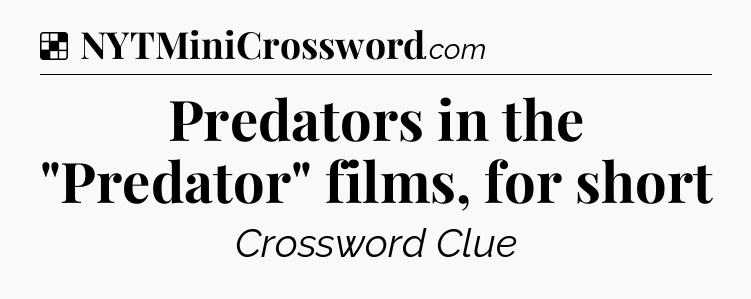 Solution: Predators in the 