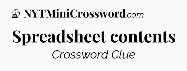 Spreadsheet contents - Daily Themed Classic Crossword