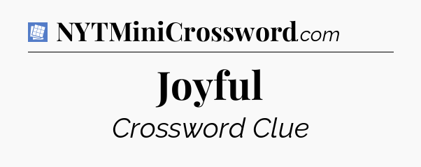 Joyful Puzzle Page Crossword Clue