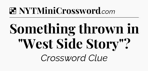 Solution: Something thrown in 