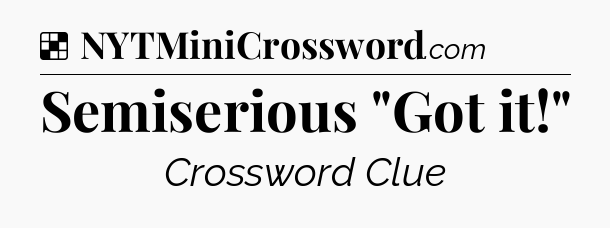 Solution: Semiserious 