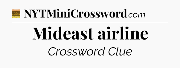 Mideast airline - Eugene Sheffer Crossword