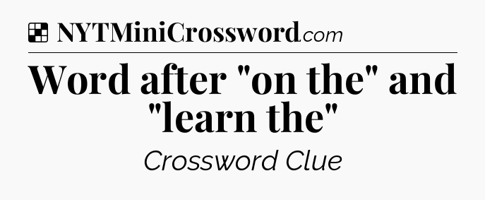 Solution: Word after 