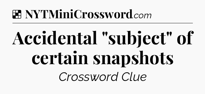 Solution: Accidental 