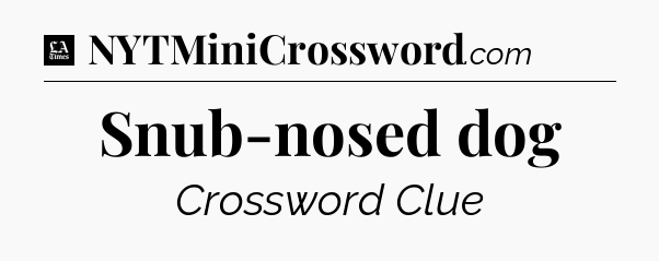 Snub-nosed dog - LA Times Crossword