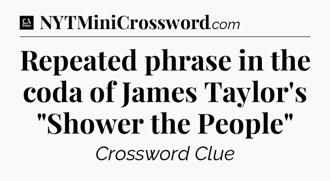 Repeated phrase in the coda of James Taylor's 