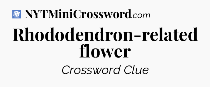 Rhododendron-related flower Puzzle Page Crossword Clue