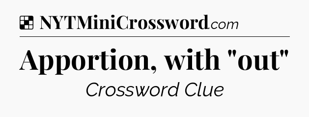 Solution: Apportion, with 