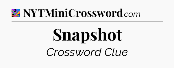 Snapshot Crossword Clue