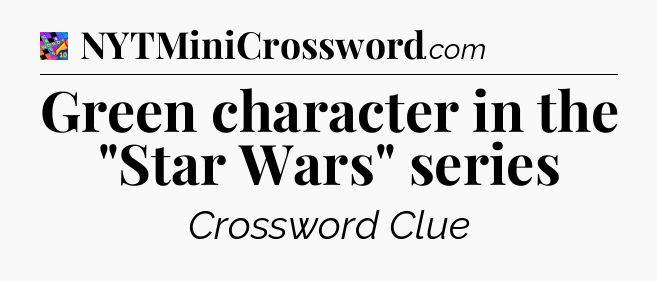 Green character in the 