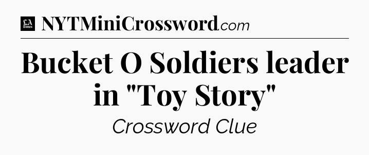 Bucket O Soldiers leader in 