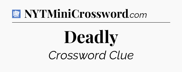 Deadly Puzzle Page Crossword Clue